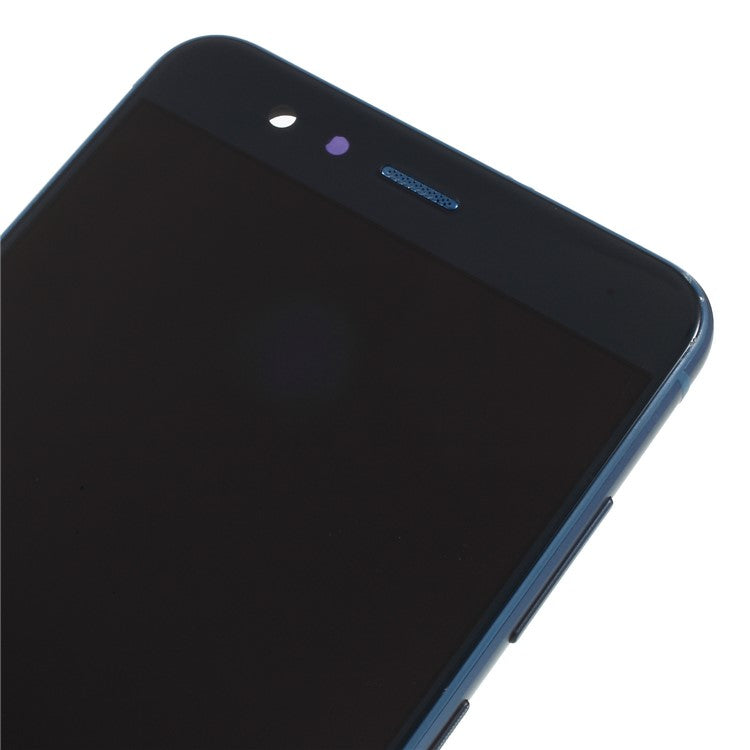 For Huawei P10 Lite Grade C LCD Screen and Digitizer Assembly + Frame Replacement Part (without Logo) - Blue
