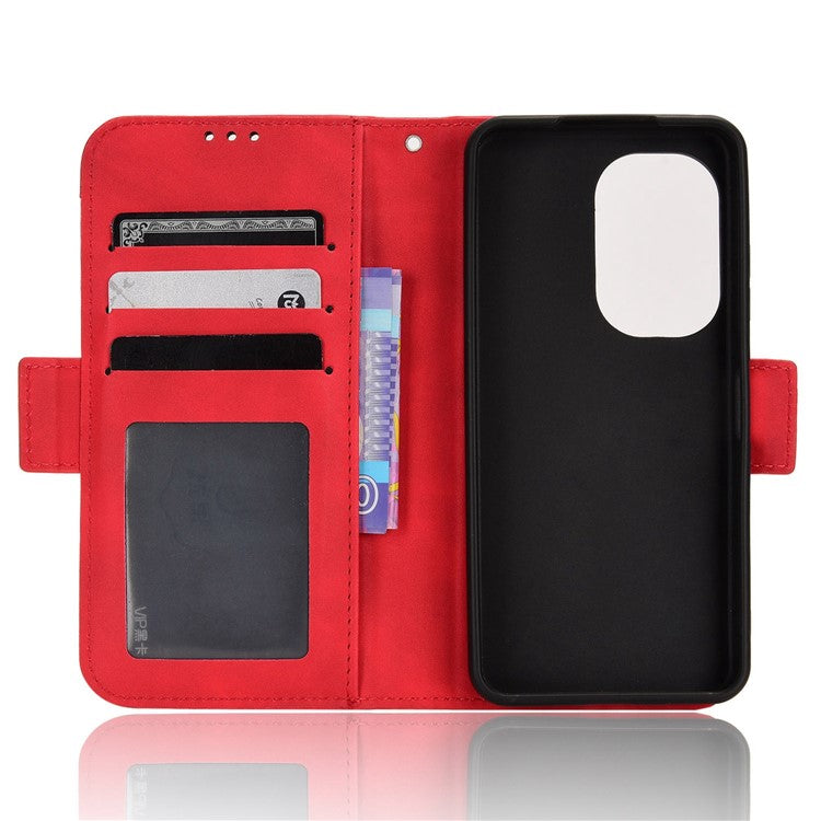 Mobile Phone Case for Asus Zenfone 10 5G / 9 5G Stand Feature Multiple Card Slots PU Leather Wallet Full Protection Cover - Red