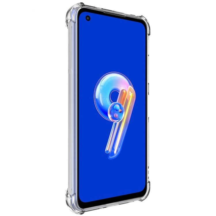 IMAK For Asus Zenfone 9 5G Soft Skin Flexible TPU Case Reinforced Corners Scratch Resistant Protective Cover - Transparent