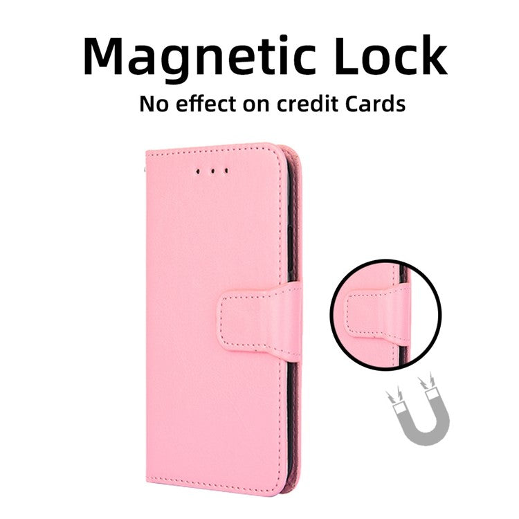 For OnePlus 10T 5G / Ace Pro 5G Texture PU Leather Wallet Flip Case Folio Book Design Magnetic Closure Stand Protective Cover - Pink