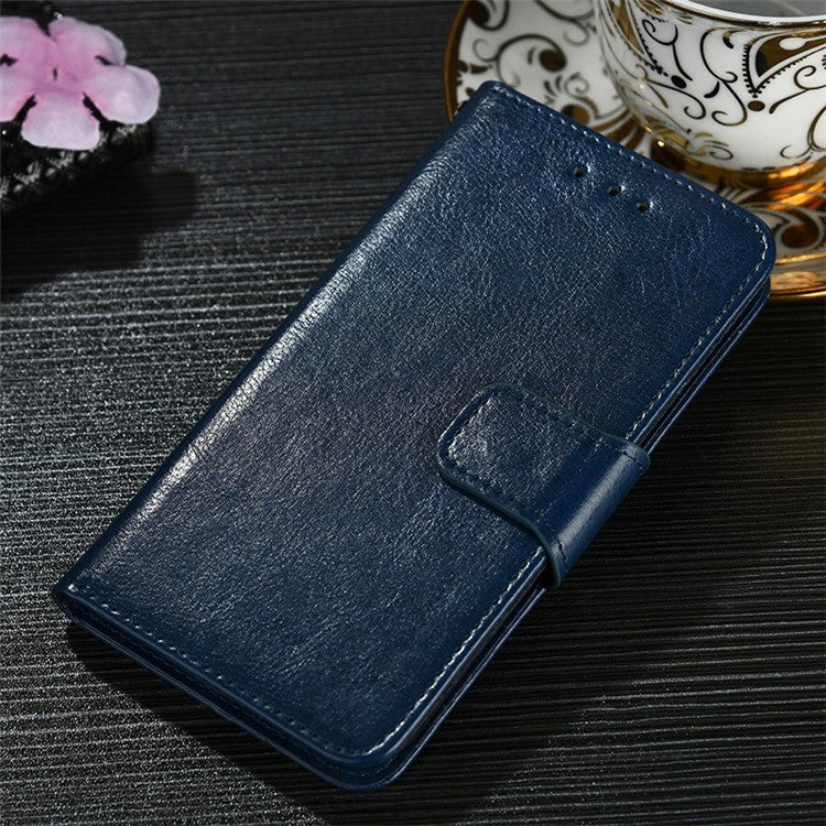 For OnePlus 10T 5G / Ace Pro 5G Texture PU Leather Wallet Flip Case Folio Book Design Magnetic Closure Stand Protective Cover - Sapphire