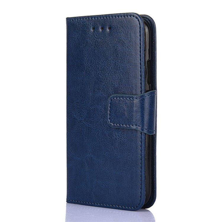 For OnePlus 10T 5G / Ace Pro 5G Texture PU Leather Wallet Flip Case Folio Book Design Magnetic Closure Stand Protective Cover - Sapphire