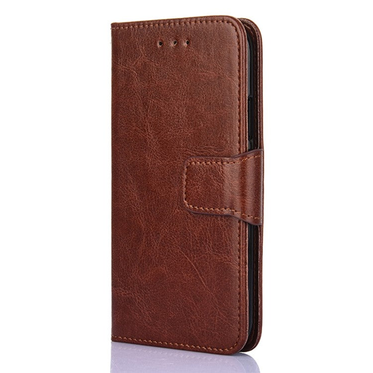 For OnePlus 10T 5G / Ace Pro 5G Texture PU Leather Wallet Flip Case Folio Book Design Magnetic Closure Stand Protective Cover - Brown