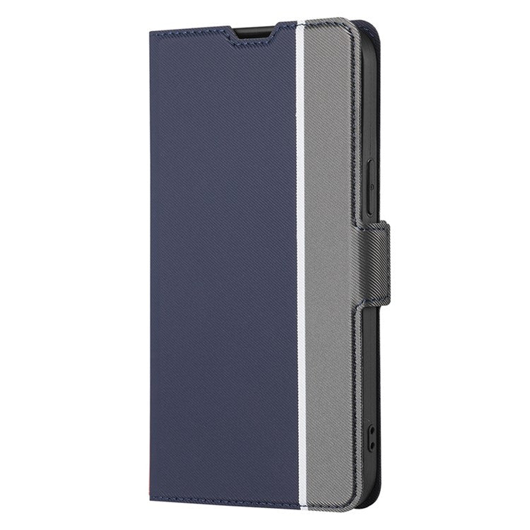 For OnePlus 10T 5G / Ace Pro 5G PU Leather Folio Book Case with Card Holder Dual Magnetic Clasp Stand Function Shockproof Protective Cover - Blue