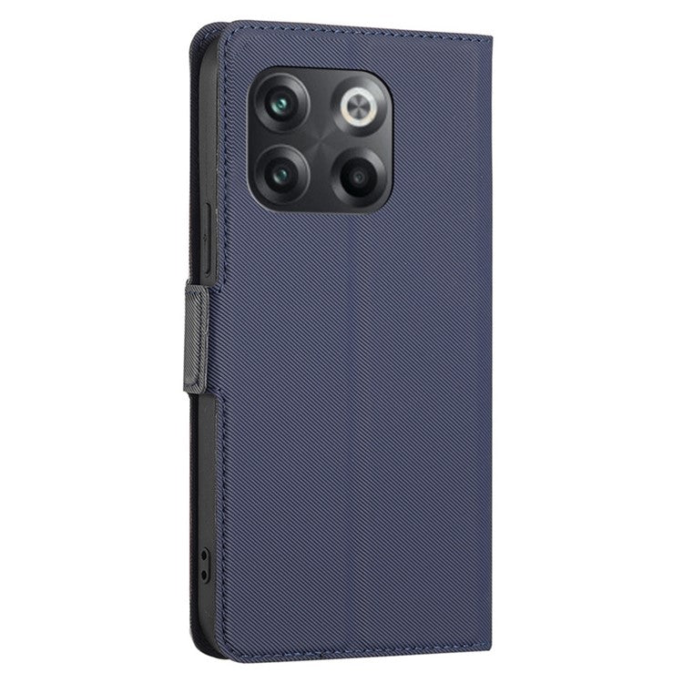 For OnePlus 10T 5G / Ace Pro 5G PU Leather Folio Book Case with Card Holder Dual Magnetic Clasp Stand Function Shockproof Protective Cover - Blue
