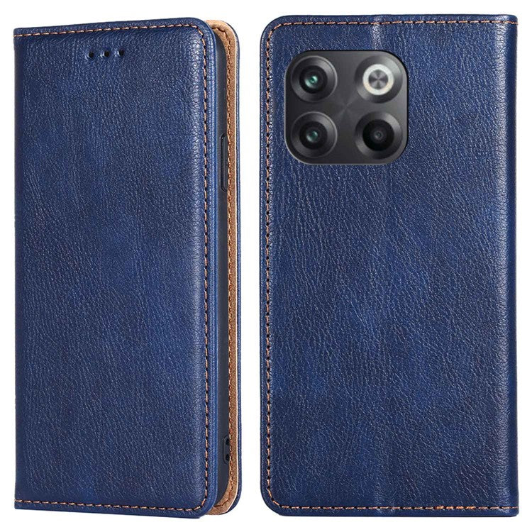 For OnePlus 10T 5G / Ace Pro 5G PU Leather Flip Folio Case Stand Magnetic Absorption Shockproof Wallet Cover - Blue