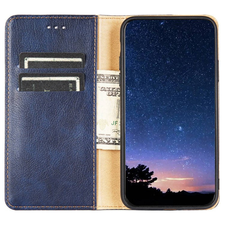 For OnePlus 10T 5G / Ace Pro 5G PU Leather Flip Folio Case Stand Magnetic Absorption Shockproof Wallet Cover - Blue