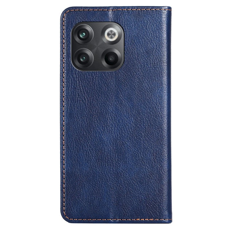 For OnePlus 10T 5G / Ace Pro 5G PU Leather Flip Folio Case Stand Magnetic Absorption Shockproof Wallet Cover - Blue