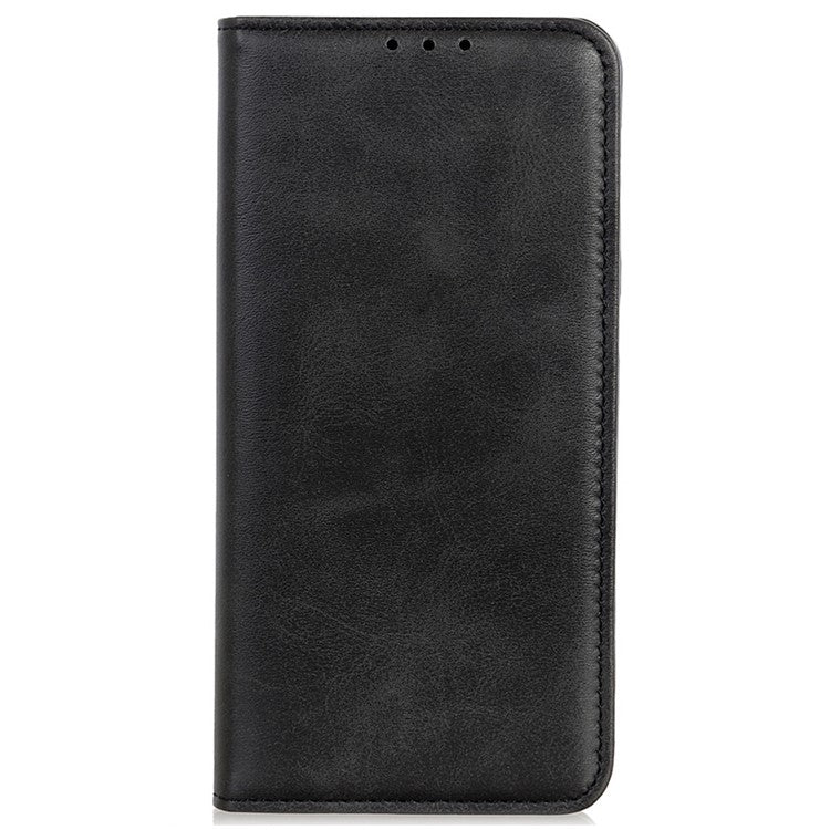 For Asus ROG Phone 6 5G Magnetic Auto-absorbed Stand Wallet Case Split Leather TPU Full Protection Phone Cover - Black