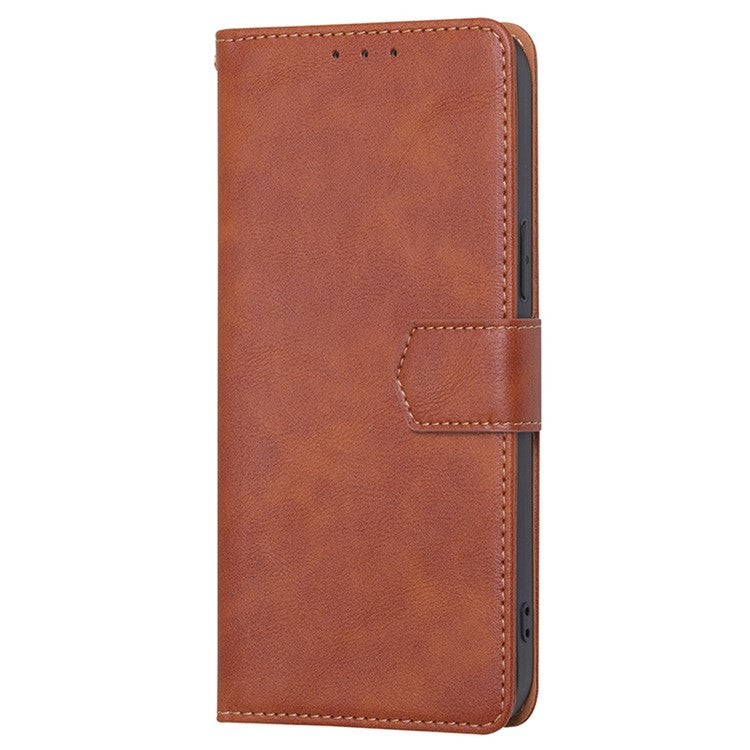 For OnePlus 10T 5G / Ace Pro 5G Anti-drop Phone Case Cowhide Texture RFID Blocking PU Leather Phone Cover with Wallet Stand - Brown
