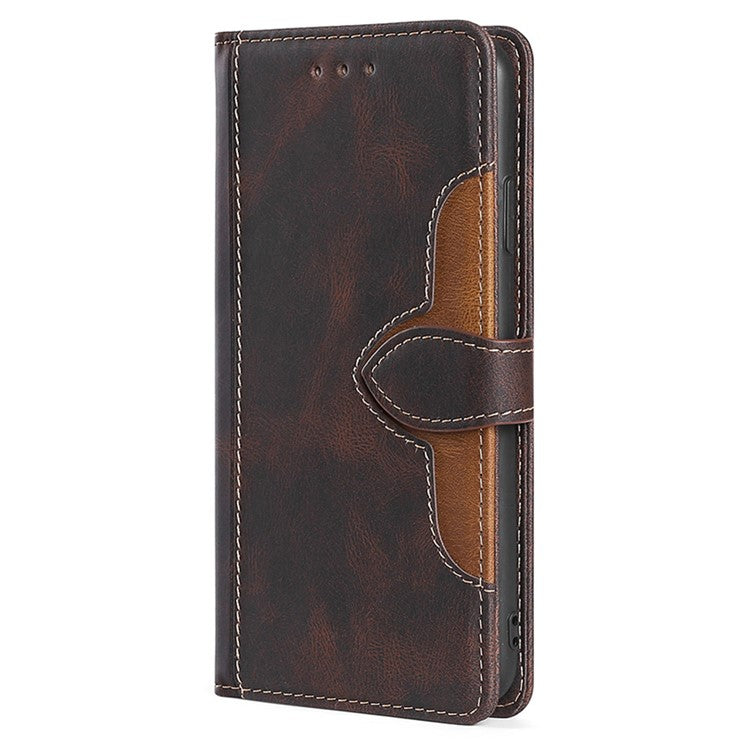 For OnePlus 10T 5G / Ace Pro 5G Skin-touch Leather Magnetic Phone Case Straw Hat Pattern Anti-fall Cover with Wallet Stand - Brown