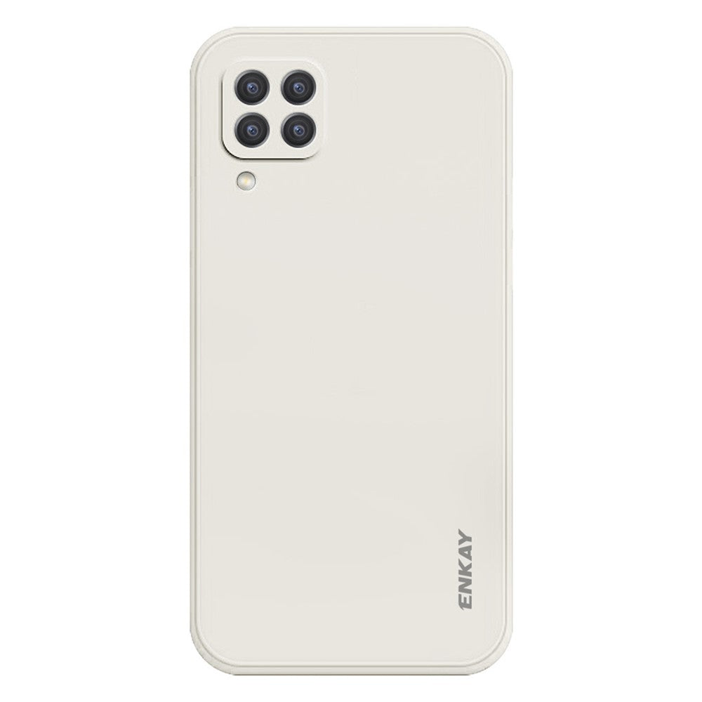 ENKAY HAT PRINCE For Samsung Galaxy M53 5G Anti-drop Silicone Phone Case Straight Edge Liquid Precise Cutout Lens Protection Back Cover - Beige