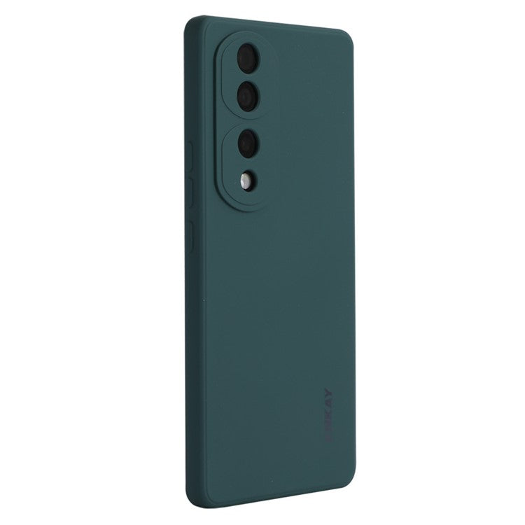 ENKAY HAT PRINCE Soft Phone Case For Honor 70 Pro 5G / 70 Pro+ 5G, Straight Edge Liquid Silicone Precise Cutout Phone Back Cover - Blackish Green