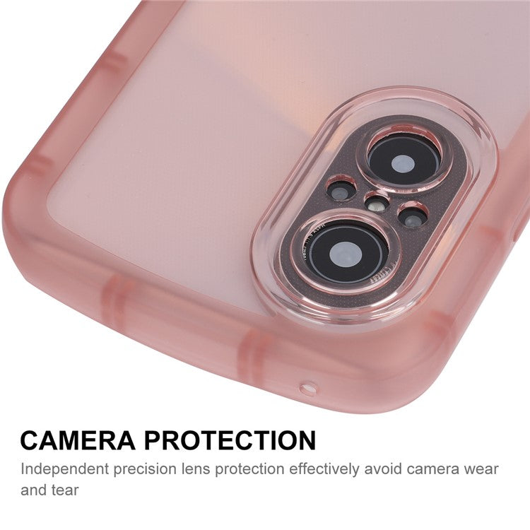 ENKAY HAT PRINCE For Honor 70 5G, Shockproof Matte Phone Case Thickened Edge Soft TPU Protective Back Cover - White