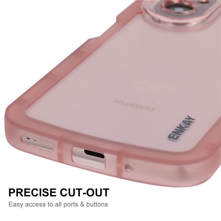 ENKAY HAT PRINCE For Honor 70 5G, Shockproof Matte Phone Case Thickened Edge Soft TPU Protective Back Cover - White