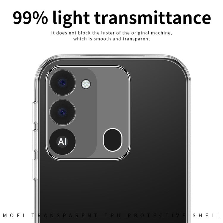 MOFI For TECNO Spark Go 2022 Shockproof Phone Cover Transparent Anti-Drop Soft TPU Back Case