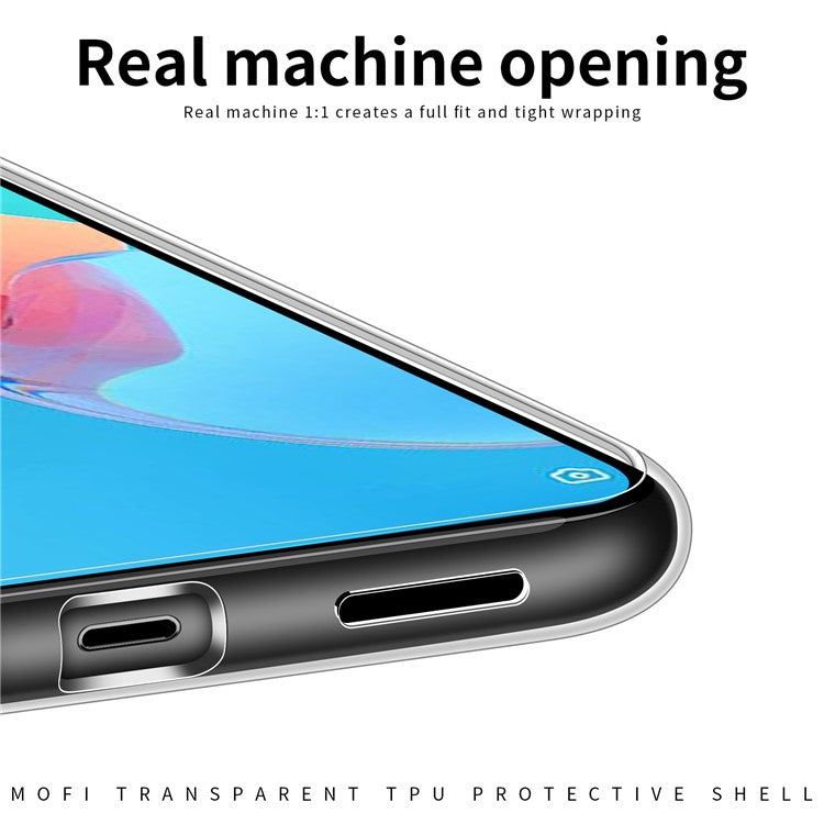 MOFI For TECNO Spark Go 2022 Shockproof Phone Cover Transparent Anti-Drop Soft TPU Back Case