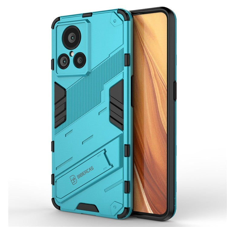 For Realme GT2 Explorer Master 5G Hybrid TPU + PC Phone Case Wear-resistant Kickstand Feature Back Cover - Baby Blue