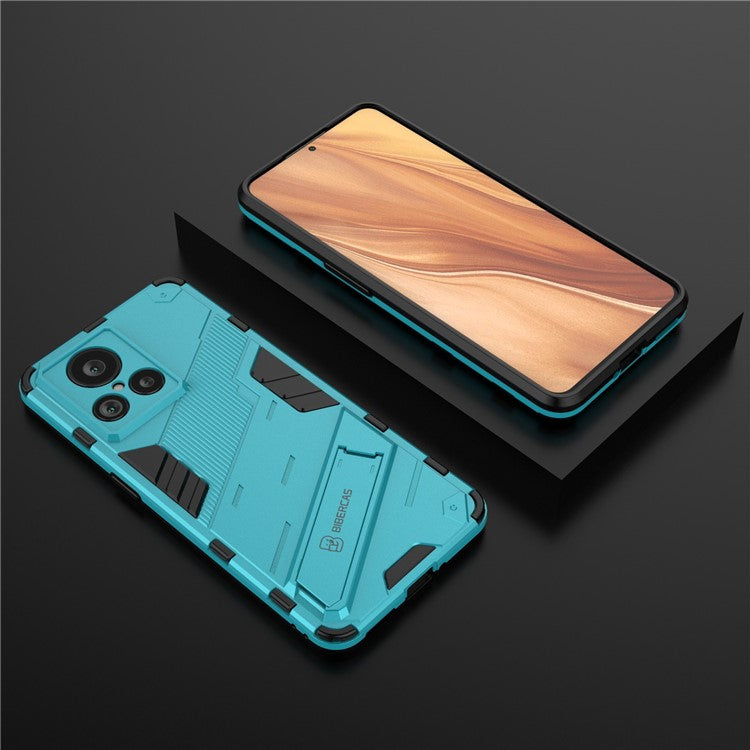 For Realme GT2 Explorer Master 5G Hybrid TPU + PC Phone Case Wear-resistant Kickstand Feature Back Cover - Baby Blue