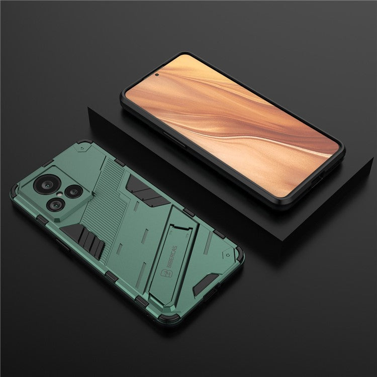 For Realme GT2 Explorer Master 5G Hybrid TPU + PC Phone Case Wear-resistant Kickstand Feature Back Cover - Green