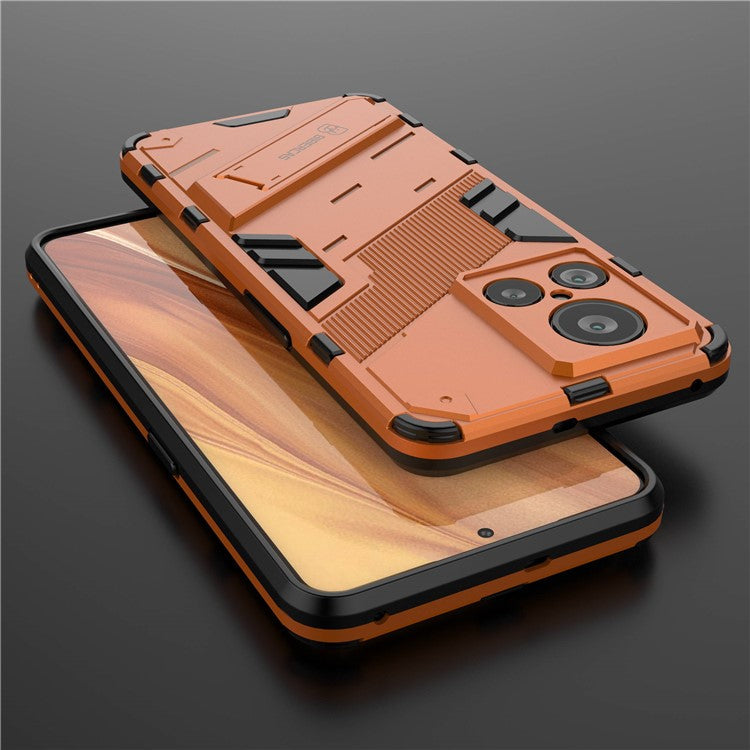 For Realme GT2 Explorer Master 5G Hybrid TPU + PC Phone Case Wear-resistant Kickstand Feature Back Cover - Orange