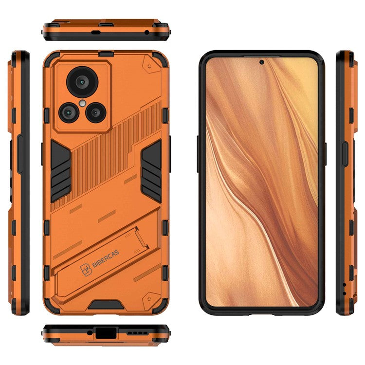 For Realme GT2 Explorer Master 5G Hybrid TPU + PC Phone Case Wear-resistant Kickstand Feature Back Cover - Orange
