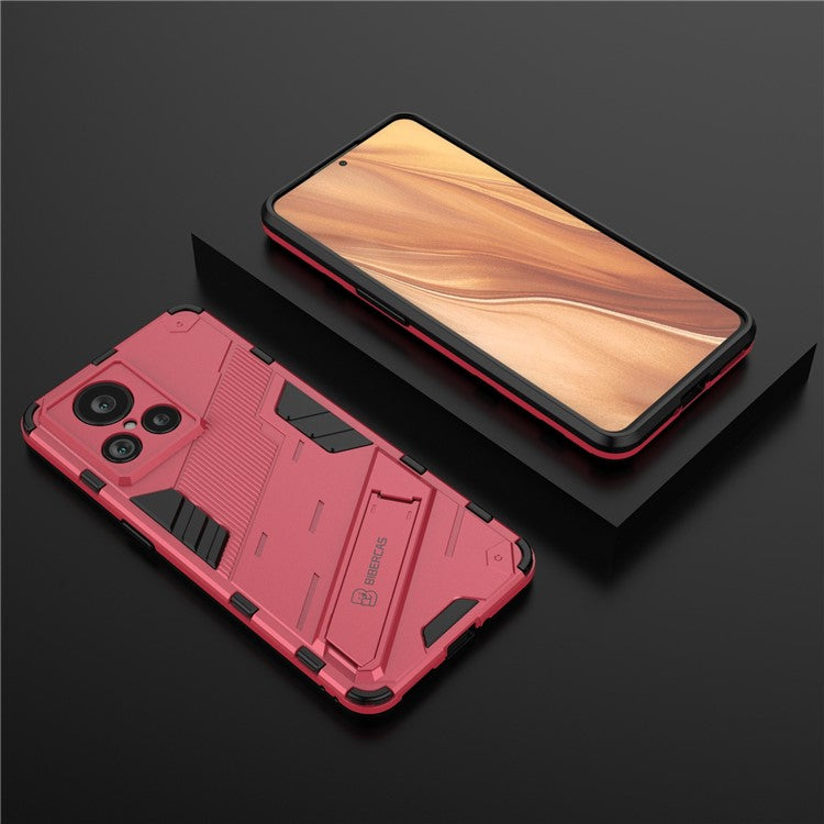 For Realme GT2 Explorer Master 5G Hybrid TPU + PC Phone Case Wear-resistant Kickstand Feature Back Cover - Rose