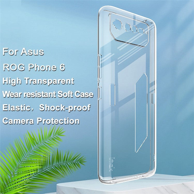 IMAK UX-5 Series for Asus ROG Phone 6 5G Clear Crystal Soft Flexible TPU Phone Case Anti-scratch Back Cover - Transparent
