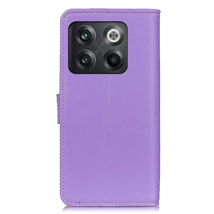 For OnePlus 10T 5G / Ace Pro 5G PU Leather Flip Protective Cover Shockproof TPU Interior Shell Stand Wallet Phone Case - Purple