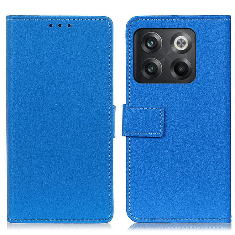 For OnePlus 10T 5G / Ace Pro 5G Wallet Stand PU Leather Cell Phone Case All-round Protection Folio Flip Cover - Blue