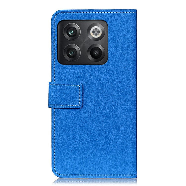 For OnePlus 10T 5G / Ace Pro 5G Wallet Stand PU Leather Cell Phone Case All-round Protection Folio Flip Cover - Blue