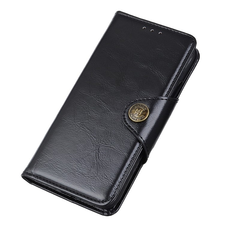 For OnePlus 10T 5G / Ace Pro 5G Folio Flip Wallet Stand Case Magnetic Clasp PU Leather TPU Phone Cover - Black