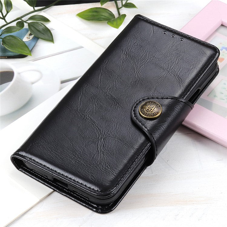 For OnePlus 10T 5G / Ace Pro 5G Folio Flip Wallet Stand Case Magnetic Clasp PU Leather TPU Phone Cover - Black