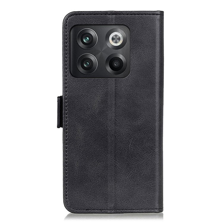 For OnePlus 10T 5G / Ace Pro 5G PU Leather Phone Case Wallet Stand Drop-proof Magnetic Clasp Cover - Black