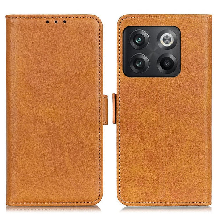 For OnePlus 10T 5G / Ace Pro 5G PU Leather Phone Case Wallet Stand Drop-proof Magnetic Clasp Cover - Yellow