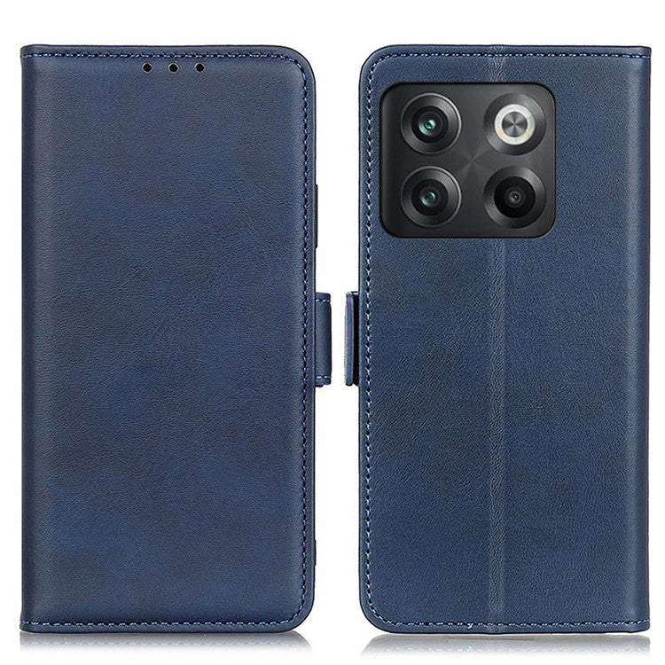 For OnePlus 10T 5G / Ace Pro 5G PU Leather Phone Case Wallet Stand Drop-proof Magnetic Clasp Cover - Blue