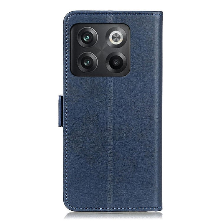 For OnePlus 10T 5G / Ace Pro 5G PU Leather Phone Case Wallet Stand Drop-proof Magnetic Clasp Cover - Blue