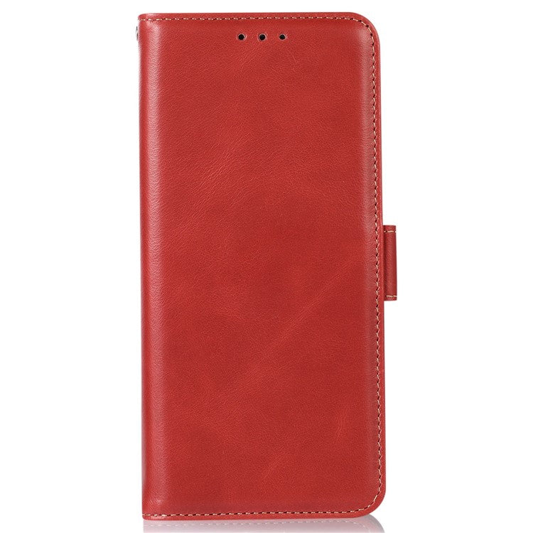 For OnePlus 10T 5G / Ace Pro 5G Crazy Horse Texture RFID Blocking Phone Case Anti-fall Genuine Cowhide Leather+TPU Shell with Wallet Stand - Red