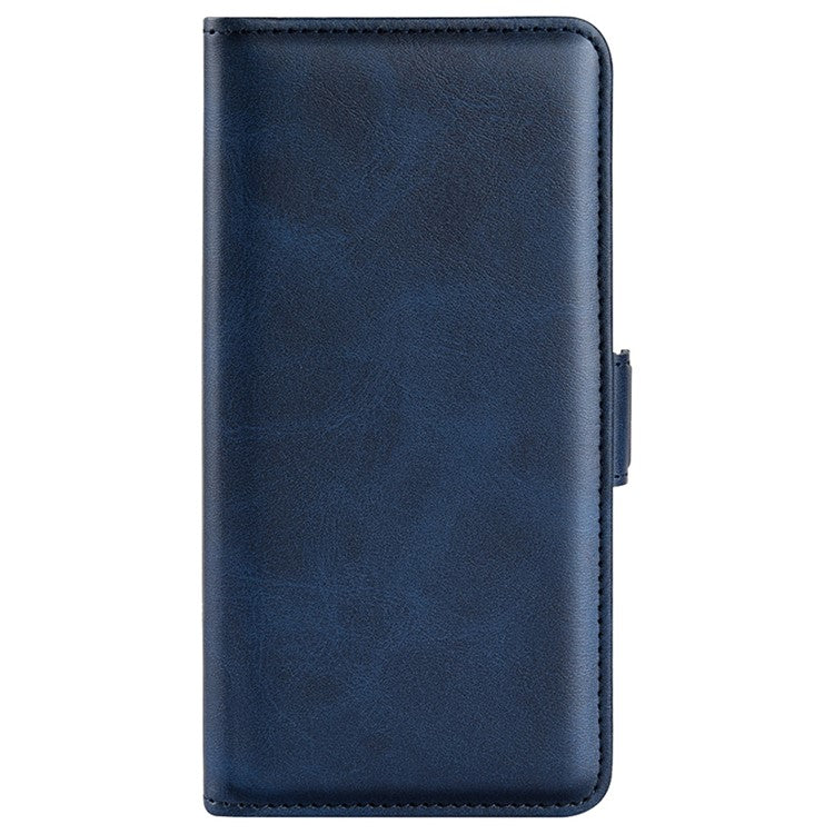 For Asus Zenfone 9 5G Magnetic Folio Flip Phone Case, Textured PU Leather Stand Wallet Feature Protective Cover - Blue
