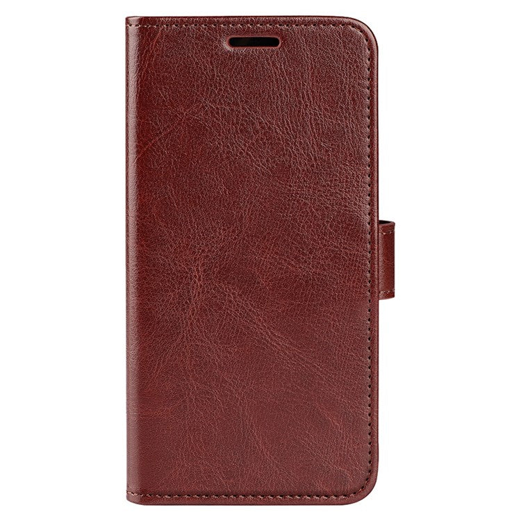 For Asus Zenfone 9 5G Book Style Phone Case PU Leather Crazy Horse Texture Wallet Stand Well Protection Cover - Brown