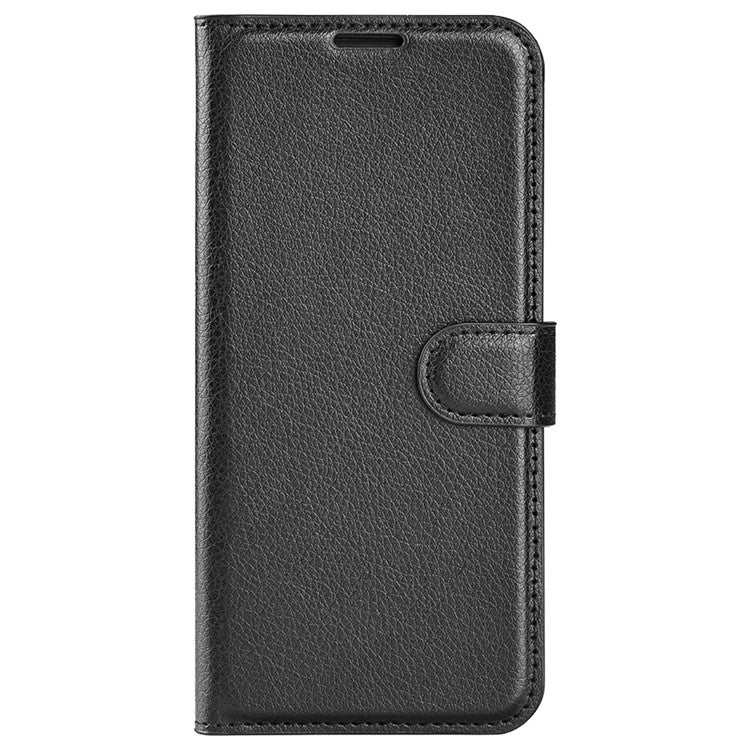 For Asus Zenfone 9 5G / 10 5G Shockproof Litchi Texture Folio Flip Phone Case Fully Wrapped PU Leather Wallet Stand Cover - Black