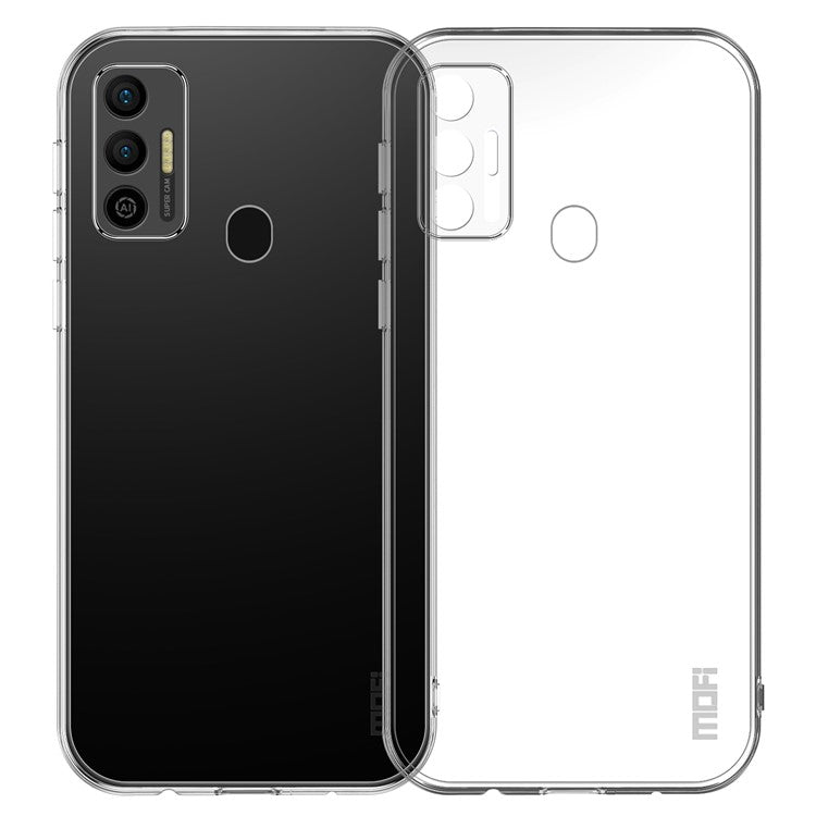 MOFI Soft TPU Phone Case For TECNO Spark 7 4G Non-Yellowing Transparent Shockproof Mobile Phone Back Cover