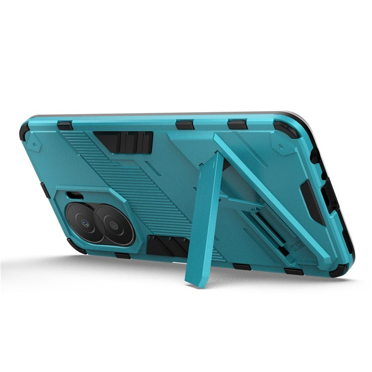 For Honor X40i 5G Shock Absorbing Hybrid TPU + PC Phone Case Kickstand Feature Back Cover - Baby Blue
