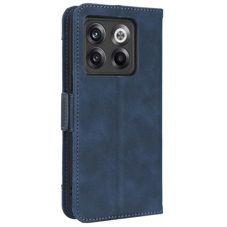 Shockproof Phone Cover For OnePlus 10T 5G / Ace Pro 5G, PU Leather Flip Wallet Case with Multiple Card Slots - Blue