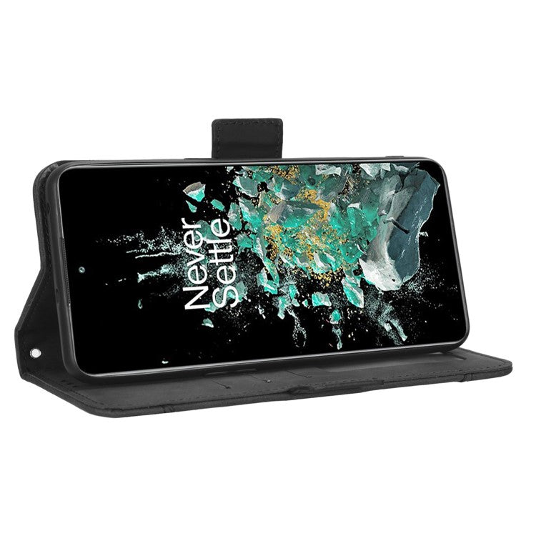 Shockproof Phone Cover For OnePlus 10T 5G / Ace Pro 5G, PU Leather Flip Wallet Case with Multiple Card Slots - Black