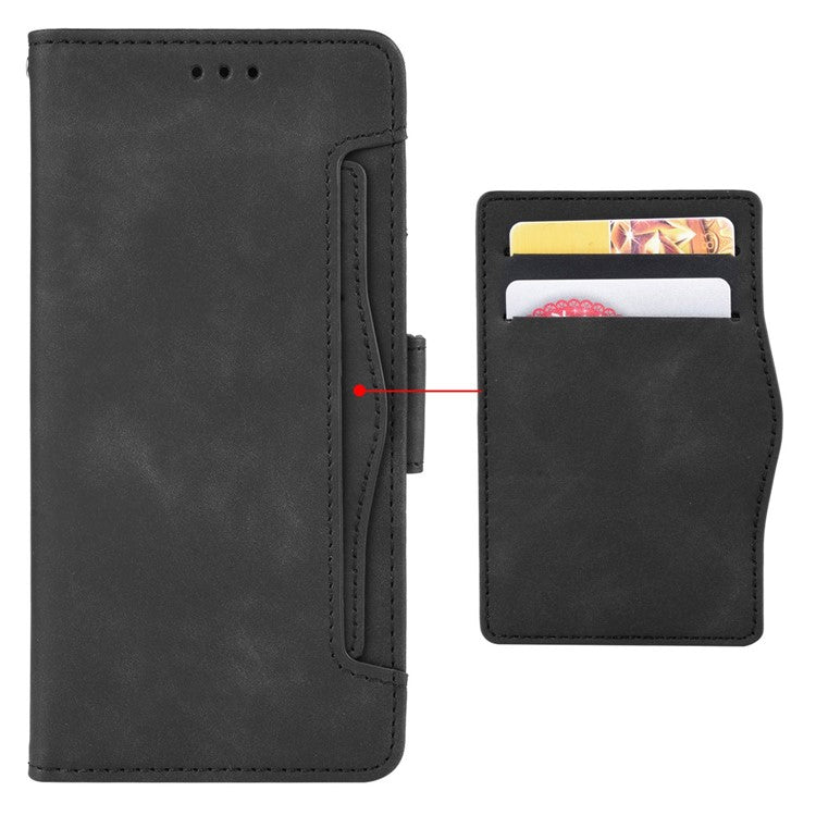 Shockproof Phone Cover For OnePlus 10T 5G / Ace Pro 5G, PU Leather Flip Wallet Case with Multiple Card Slots - Black