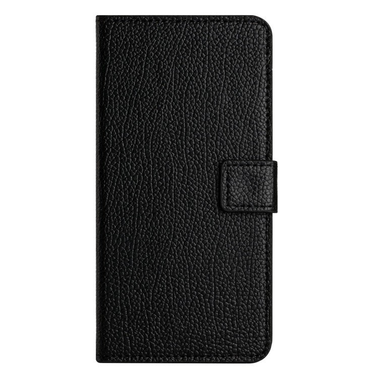 For OnePlus 10T 5G / Ace Pro 5G Litchi Texture PU Leather Phone Case Stand Anti-scratch Wallet Cover Protective Phone Shell - Black
