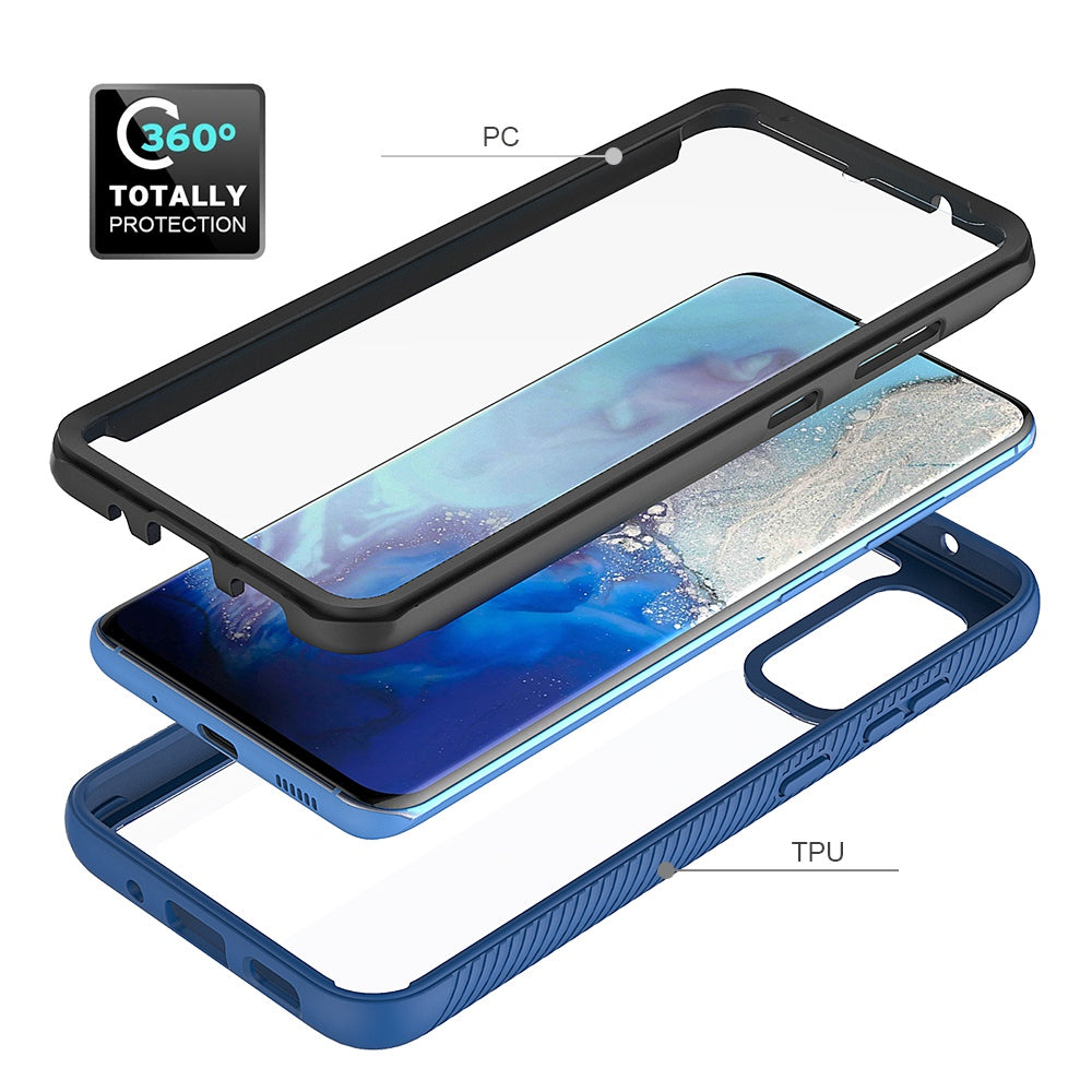 For Samsung Galaxy S20 Plus 4G / 5G Transparent Acrylic + PC Back Cover TPU Frame Anti-drop Cell Phone Case - Baby Blue