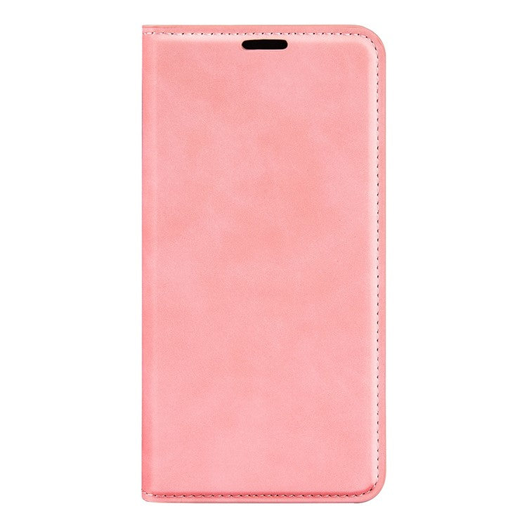 For OnePlus Ace Pro 5G / 10T 5G Skin-touch Feeling PU Leather Case Magnetic Auto-absorbed Stand Wallet Folio Flip Phone Cover - Pink