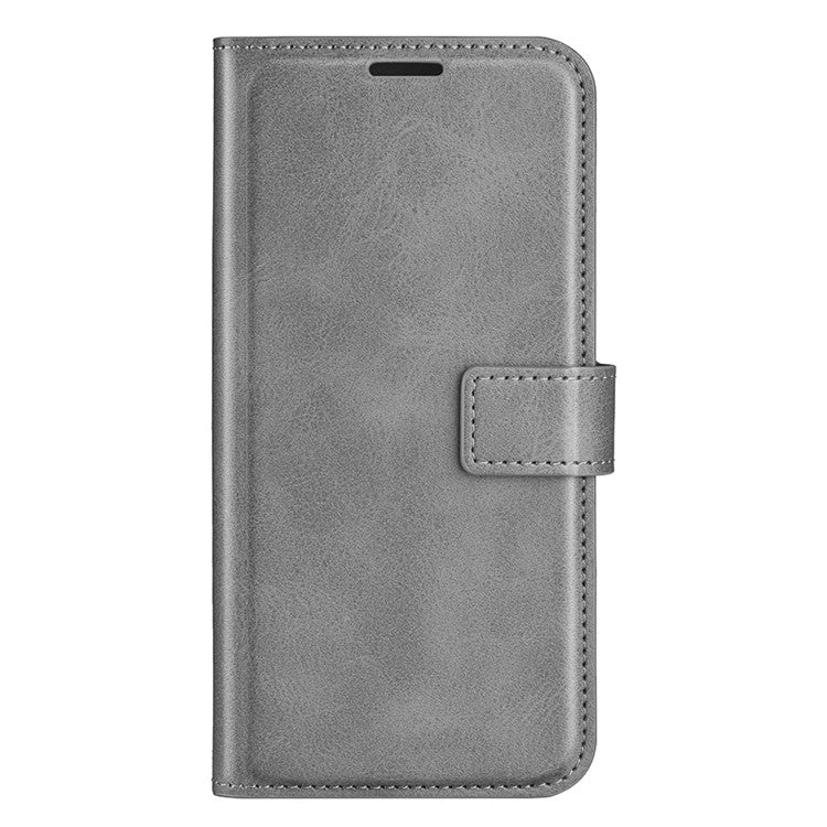 For OnePlus Ace Pro 5G / 10T 5G Square Magnetic Clasp Folio Flip Textured PU Leather Cover Inner TPU Phone Case with Wallet Stand - Grey